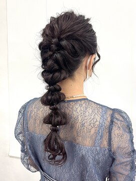 ヘアー アレス(hair ales) 結婚式ヘアセット 編みおろしセット ヘアアレンジ