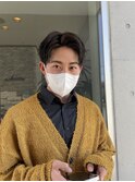 メンズ 韓国風ニュアンスパーマセンターパート 再現性カット