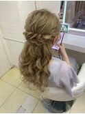 ハーフアップ