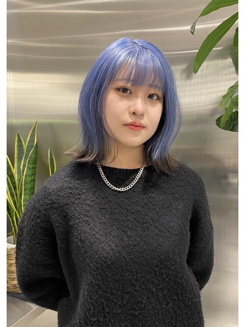 ブルーカラー×裾カラー 【otoha】