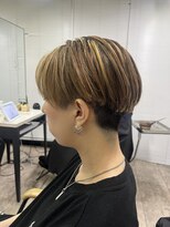 アジールヘア 所沢プロペ通り店(agir hair)&nbsp;シアーカラー姫カットミルクティーハイライトベージュ所沢練馬