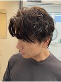 横浜シャドウパーマツイストスパイラルパーマセンターパート30代