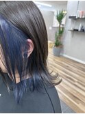 ネイビーブルー×インナーカラー【TELA HAIR 君津店】