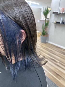 テーラヘアー 君津店(TELA HAIR) ネイビーブルー×インナーカラー【TELA HAIR 君津店】