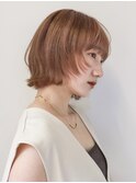 外はねくびれボブ/メルティカラーオレンジベージュ谷ひより/8