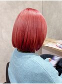 ピンクカラー/レイヤー/ボブ/韓国風顔周り/韓国