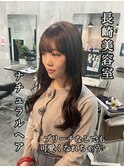長崎 ブリーチなしカラー 韓国 ナチュラルブラウン レイヤー