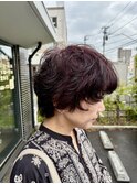 オーガニックグレーカラー　カシスピンク