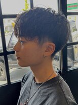 セジールへアメゾン(SAISIR HAIRMAISON)&nbsp;MEN’S HAIR/ブルーブラック/フェザーパーマ/岡山
