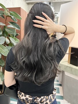 ノード(NODE) 栄カットカラー透明感ナチュラルロング ダブルカラー