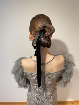 リボン風カチモリヘア