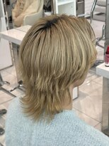 ヘアーアンドメイク ニューヨークニューヨーク 姫路店(Hair&Make NYNY)&nbsp;ハイトーンセンターパートウルフ
