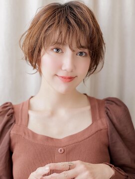 カバーヘア ブリス 志木南口駅前店(COVER HAIR bliss) ミルクティーベージュブリーチなし抜け感ショート20代30代W志木