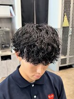 ノイセルヘアー(Noisyle Men's hair) リバースセンターパート/ニュアンスパーマ/ダウンバング/MEN'S◎