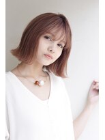 コイ(coii) 【coii】シアーピンクベージュのカジュアルボブ(原宿/表参道)