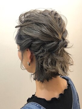 ラボー ノースプラザ店(LA'BO) 【LA'BO三浦】ボブウェーブハーフアップ