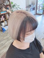 ヘアー リードレス(hair Re:dress) ノーブルショートボブナチュラルストレートくっきりバイカラー