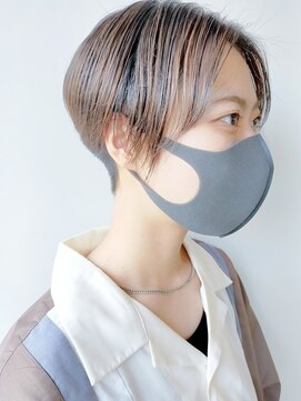 モリオフロムロンドン 原宿本店(morio from London) 【morio原宿】刈上げハンサムショート　ローライト　前髪なし