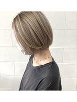 アフィニティー(AFINITY)&nbsp;シルクベージュ×ボブ《ケアブリーチ/堅田美容室/髪質改善》
