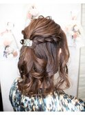 『AuraBeaute 京都』結婚式 お呼ばれヘア ハーフアップ