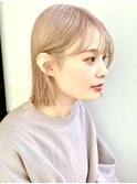 【修】20代30代40代◎透明感カラー×韓国切りぱなしボブ