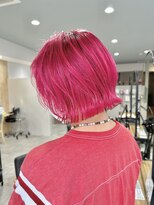 サニー 西中島店(sunny.)&nbsp;外ハネボブ×ピンクレッド/ワイドバング
