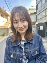 エアー 青山(AIR)&nbsp;大人可愛いくびれミディアム透明感グレージュ顔まわりレイヤー