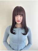 ロングレイヤー カシスブラウン