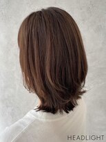 アーサス ヘアー デザイン 南草津店(Ursus hair Design by HEADLIGHT) ミディアムくびれボブ×ブラウンカラー