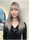 ミルクティーベージュエンドカラーインナーカラー裾カラー