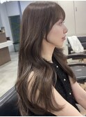 小顔美人レイヤーカット×ナチュラルグレージュ30代40代50代