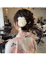 グランデュール 浜松東若林店(GRANDEUR)&nbsp;浴衣ヘアアレンジアップスタイル編み込みヘア