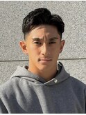 ☆七・三アップバングフェードアイロンパーマ