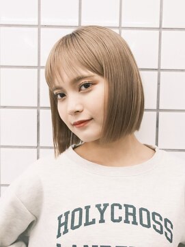 ガーデンヨコハマ(GARDEN YOKOHAMA) ボブ　くびれボブ　韓国風ボブ　似合わせカット　ブリーチ