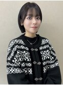 ショートボブ/切りっぱなしボブ/耳掛け/近鉄奈良/暗髪/奈良/学割