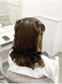超キュート!ハーフツイン×ハート編みたらし♪ ひな