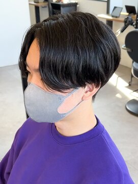 エルマーク 豊中(L-MARK) センターパートニュアンスパーマ韓国カルマパーマコンマヘア