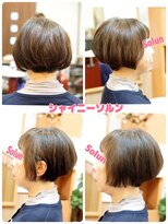 シャイニーソルン 癖毛も扱いやすく柔らかな丸みボブスタイル耳かけも楽♪