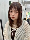 オン眉ワイドバング小顔レイヤーカットさやべびグレージュ3