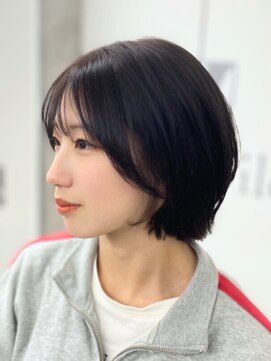 ジエクトアイロ 江坂駅前店(The Ect ilo) 似合わせショート◇横顔美人ショートボブ/暗髪カラー