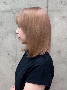 モク 立川(moc) 韓国風レイヤーカットブリーチダブルカラー前髪
