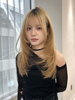 ボタン テンジン(VOTAN tenjin)&nbsp;【木串楽人】顔周りカット/マロンベージュ/流し前髪