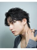 原宿フェザーショートフェザーパーマメンズショートメンズヘア　