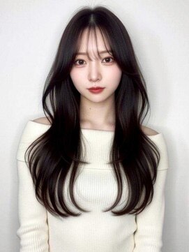 スターズ 柏(STARS) アッシュグレー シースルーバング 韓国ヘア ワンカール 艶髪