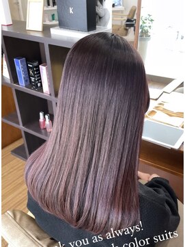 ムーア(MUA) 暗めチェリーブラウン×ワンレン