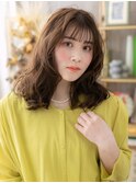 小顔カット/ニュアンスパーマ/外国人風/オリーブアッシュ/20代g