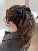 名古屋駅★栄駅/結婚式お呼ばれポニーテール◎リボンヘアセット