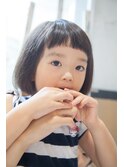 【笹塚美容室】キッズカットボブ×サラサラバング