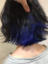 フロート 小阪店(float)&nbsp;インナーカラー×インディゴ＿大人かわいい,ボブ,結婚式