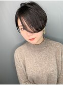 【morio池袋】大人可愛い前下がり透け感ショート♪